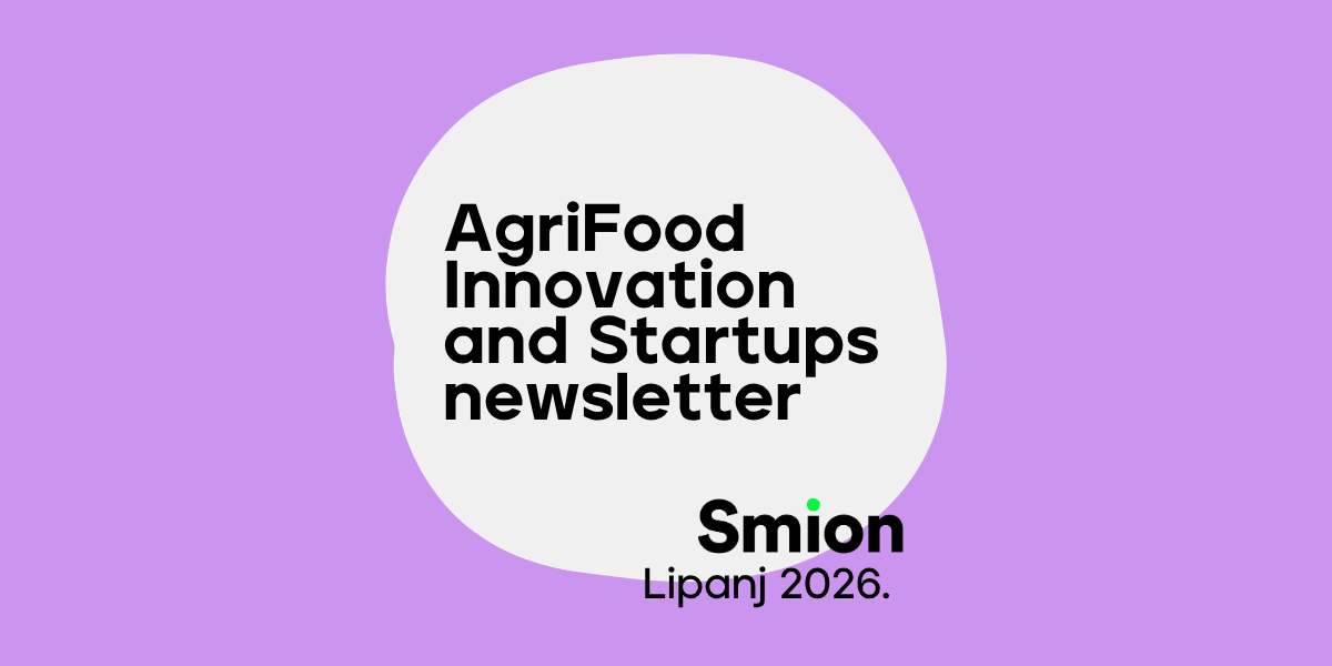 A lilac blog banner of the AgriFood Innovations and Startups Newsletter for the month of June
